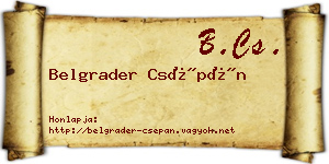 Belgrader Csépán névjegykártya